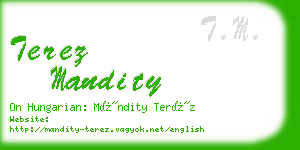 terez mandity business card
